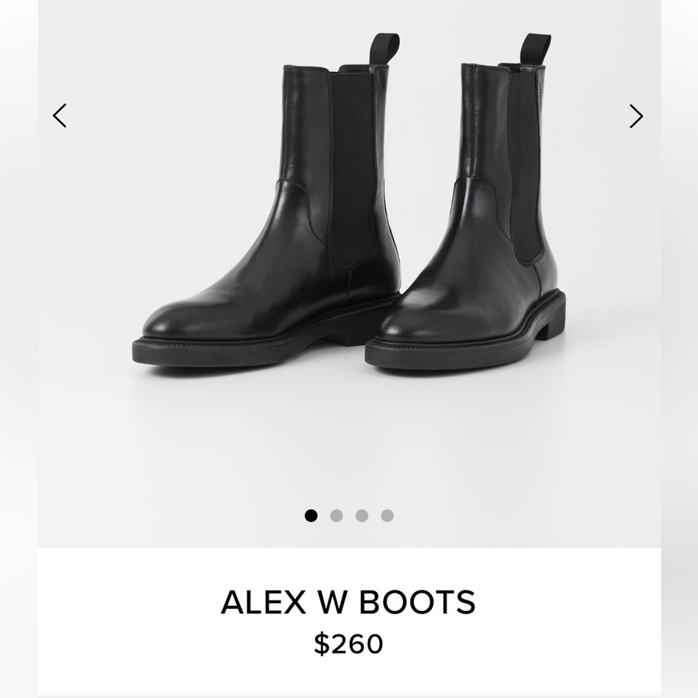 Vagabond Alex W - Chelsea Style Black Leather Boots - Size 40